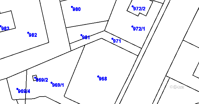 Parcela st. 967 v KÚ Třemošná, Katastrální mapa