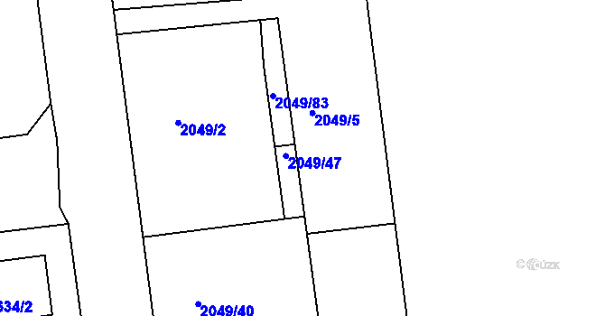 Parcela st. 2049/41 v KÚ Třemošná, Katastrální mapa