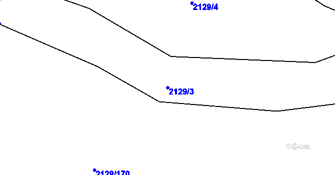 Parcela st. 2129/3 v KÚ Třemošná, Katastrální mapa