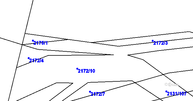 Parcela st. 2172/2 v KÚ Třemošná, Katastrální mapa