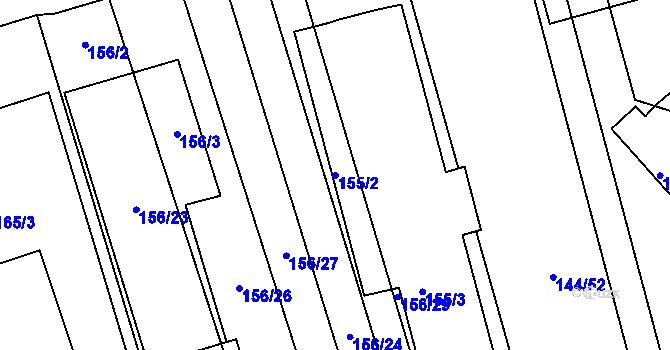 Parcela st. 155/2 v KÚ Třemošná, Katastrální mapa