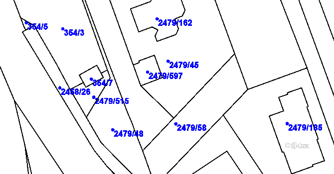 Parcela st. 2479/59 v KÚ Třemošná, Katastrální mapa
