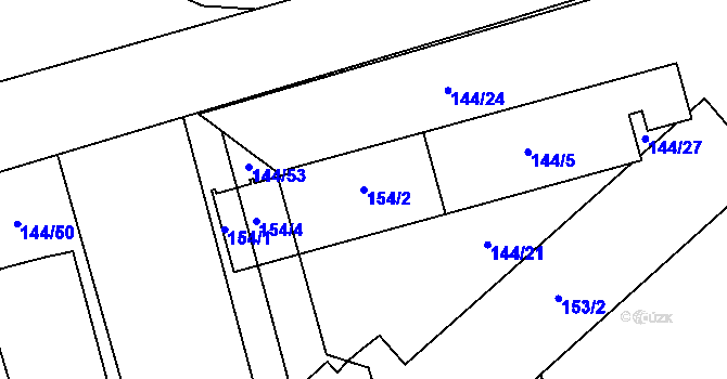 Parcela st. 154/2 v KÚ Třemošná, Katastrální mapa