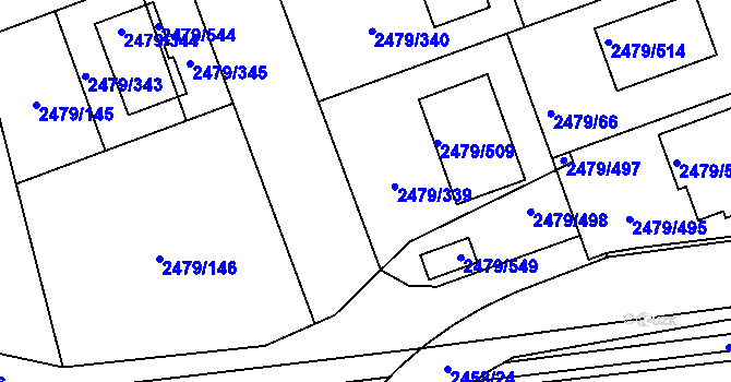 Parcela st. 2479/147 v KÚ Třemošná, Katastrální mapa
