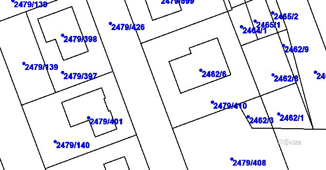 Parcela st. 2479/153 v KÚ Třemošná, Katastrální mapa