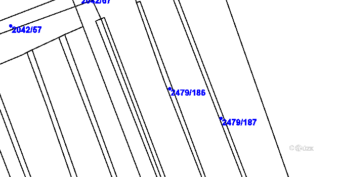 Parcela st. 2479/186 v KÚ Třemošná, Katastrální mapa