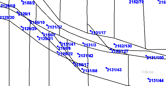 Parcela st. 2131/3 v KÚ Třemošná, Katastrální mapa