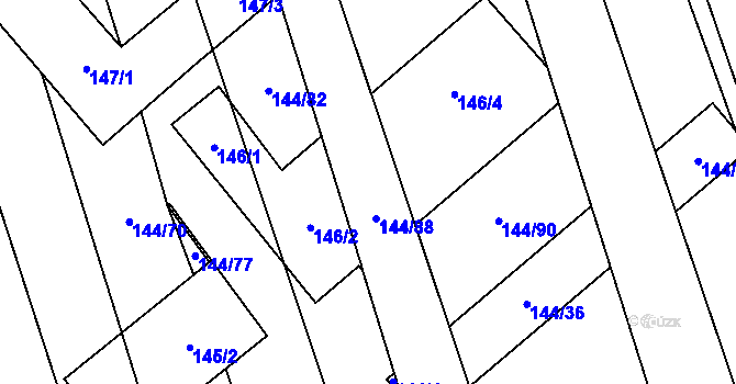 Parcela st. 146/3 v KÚ Třemošná, Katastrální mapa