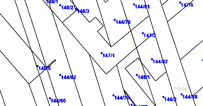 Parcela st. 147/1 v KÚ Třemošná, Katastrální mapa