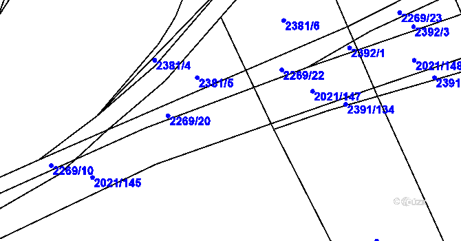 Parcela st. 2021/146 v KÚ Třemošná, Katastrální mapa