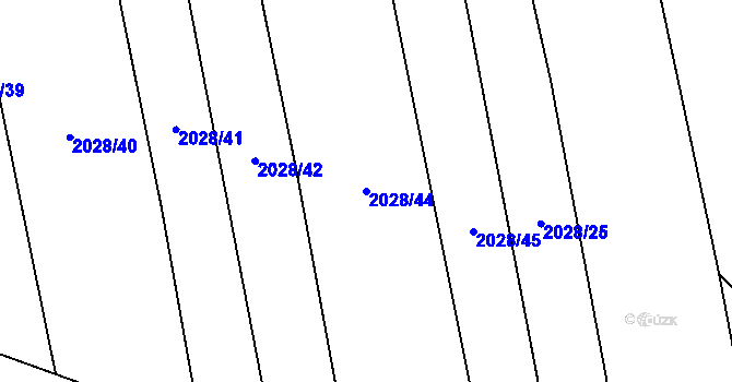 Parcela st. 2028/44 v KÚ Třemošná, Katastrální mapa