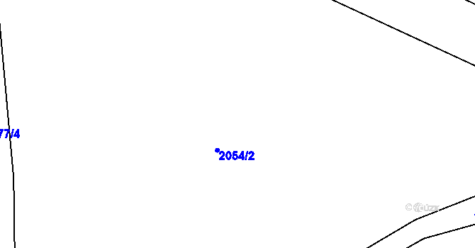 Parcela st. 2054/3 v KÚ Třemošná, Katastrální mapa