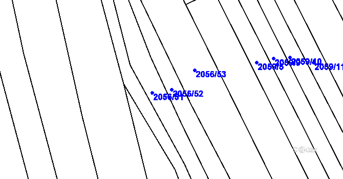 Parcela st. 2056/52 v KÚ Třemošná, Katastrální mapa