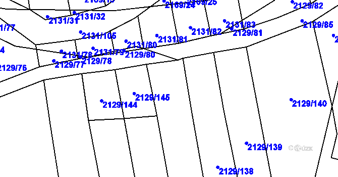 Parcela st. 2129/146 v KÚ Třemošná, Katastrální mapa