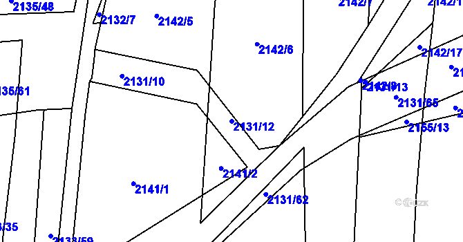 Parcela st. 2131/12 v KÚ Třemošná, Katastrální mapa