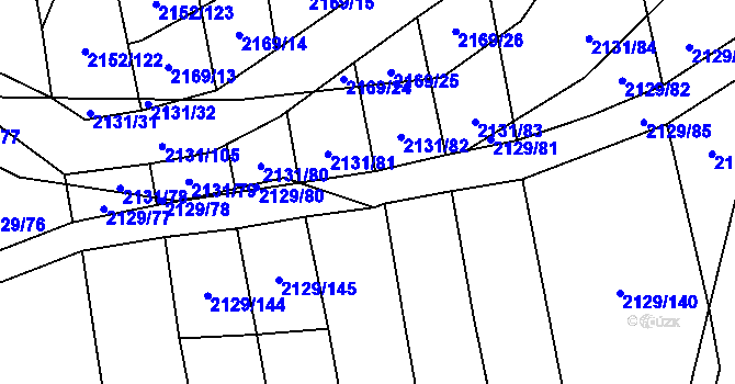 Parcela st. 2131/87 v KÚ Třemošná, Katastrální mapa