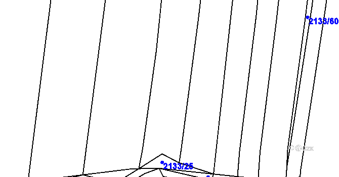 Parcela st. 2133/54 v KÚ Třemošná, Katastrální mapa