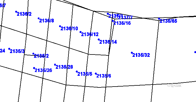 Parcela st. 2136/15 v KÚ Třemošná, Katastrální mapa