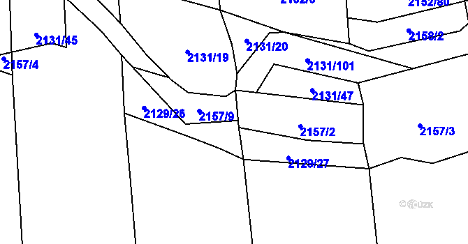 Parcela st. 2157/8 v KÚ Třemošná, Katastrální mapa