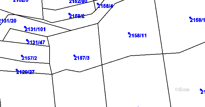 Parcela st. 2157/10 v KÚ Třemošná, Katastrální mapa