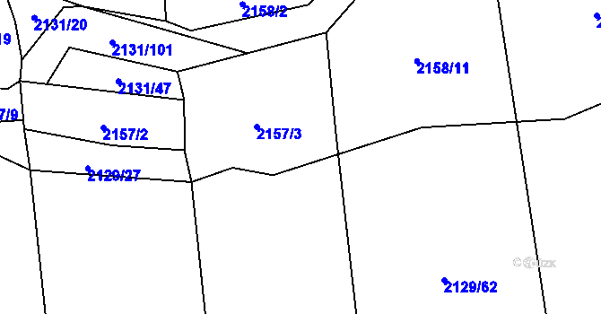 Parcela st. 2157/12 v KÚ Třemošná, Katastrální mapa