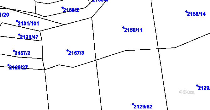 Parcela st. 2157/13 v KÚ Třemošná, Katastrální mapa