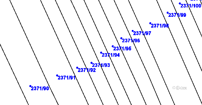 Parcela st. 2371/94 v KÚ Třemošná, Katastrální mapa
