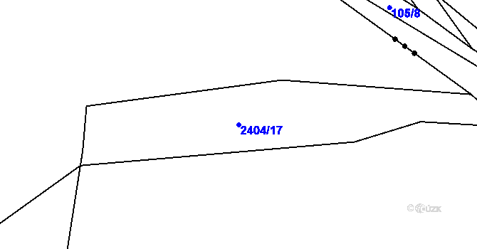 Parcela st. 2404/17 v KÚ Třemošná, Katastrální mapa