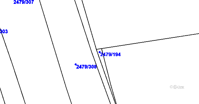 Parcela st. 2479/194 v KÚ Třemošná, Katastrální mapa
