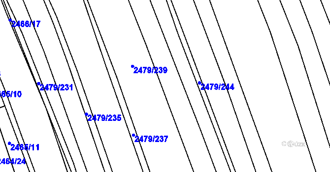Parcela st. 2479/241 v KÚ Třemošná, Katastrální mapa
