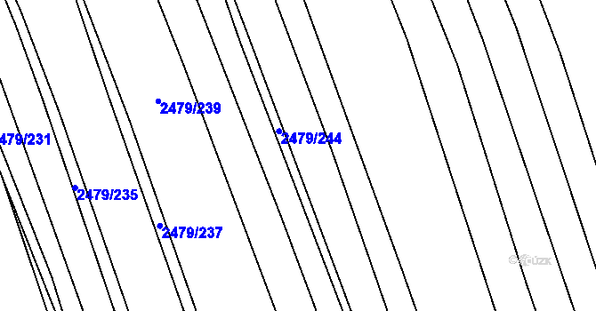 Parcela st. 2479/245 v KÚ Třemošná, Katastrální mapa