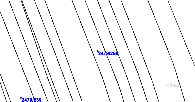 Parcela st. 2479/258 v KÚ Třemošná, Katastrální mapa