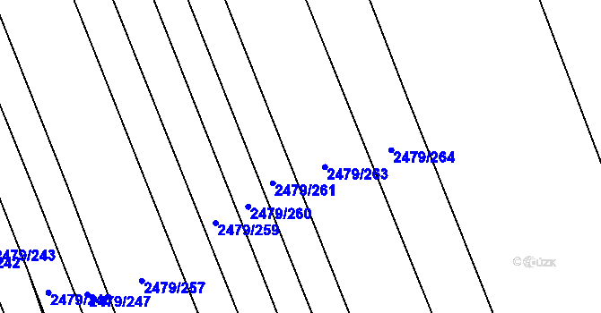 Parcela st. 2479/262 v KÚ Třemošná, Katastrální mapa
