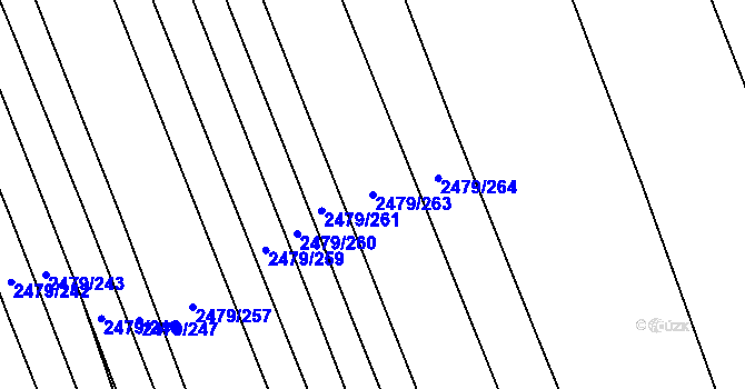 Parcela st. 2479/263 v KÚ Třemošná, Katastrální mapa