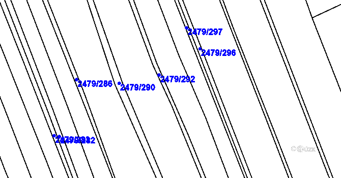 Parcela st. 2479/293 v KÚ Třemošná, Katastrální mapa