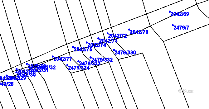Parcela st. 2479/331 v KÚ Třemošná, Katastrální mapa