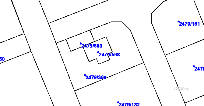 Parcela st. 2479/361 v KÚ Třemošná, Katastrální mapa