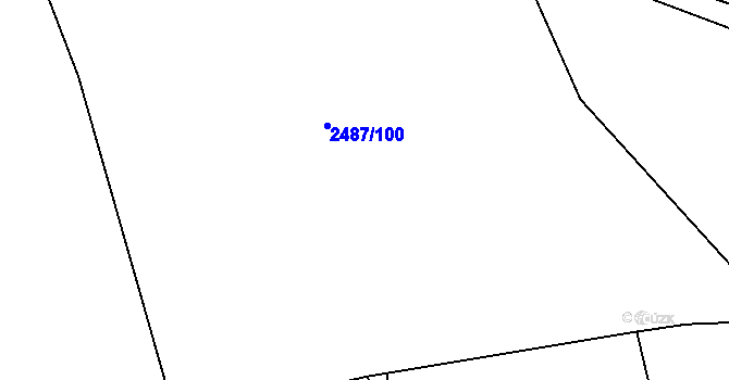 Parcela st. 2487/98 v KÚ Třemošná, Katastrální mapa