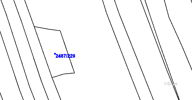 Parcela st. 2487/227 v KÚ Třemošná, Katastrální mapa