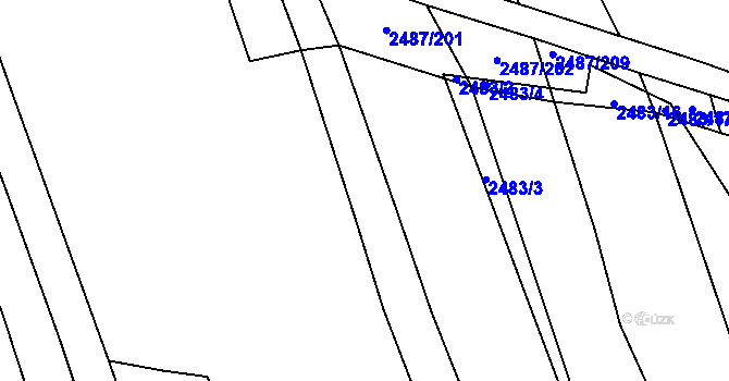 Parcela st. 2487/231 v KÚ Třemošná, Katastrální mapa