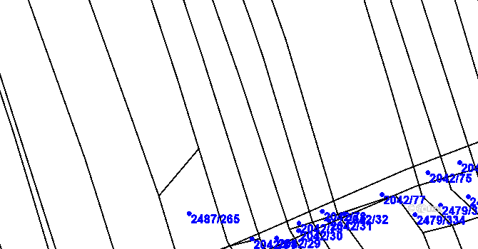 Parcela st. 2487/263 v KÚ Třemošná, Katastrální mapa