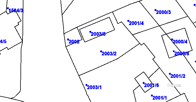 Parcela st. 2003/4 v KÚ Třemošná, Katastrální mapa