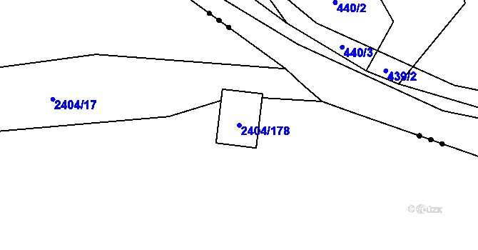 Parcela st. 2404/178 v KÚ Třemošná, Katastrální mapa