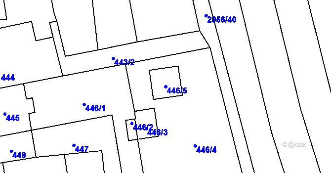 Parcela st. 446/5 v KÚ Třemošná, Katastrální mapa