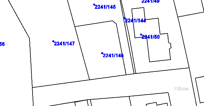Parcela st. 2241/146 v KÚ Třemošná, Katastrální mapa