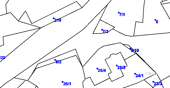 Parcela st. 8/1 v KÚ Záluží u Třemošné, Katastrální mapa
