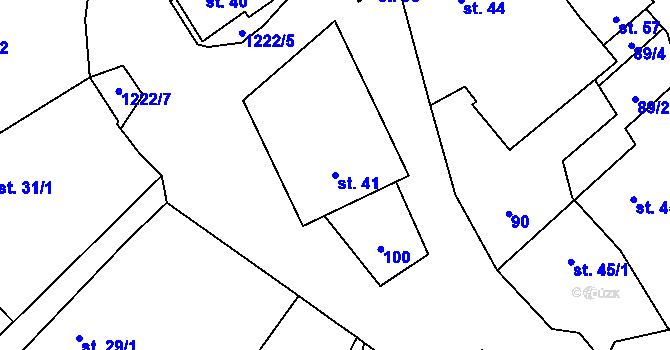 Parcela st. 41 v KÚ Třemošnice, Katastrální mapa