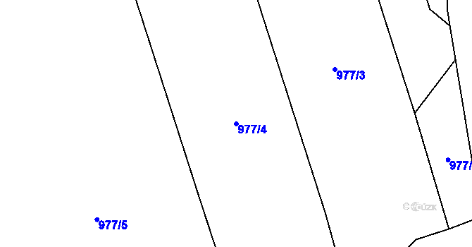 Parcela st. 977/4 v KÚ Třemošnice, Katastrální mapa