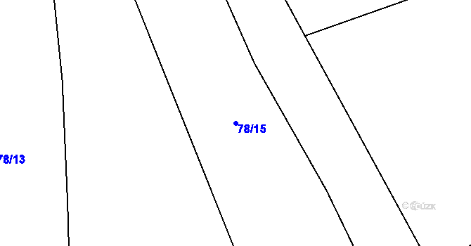 Parcela st. 78/15 v KÚ Třemošnice, Katastrální mapa