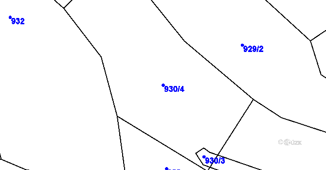 Parcela st. 930/4 v KÚ Třemošnice, Katastrální mapa